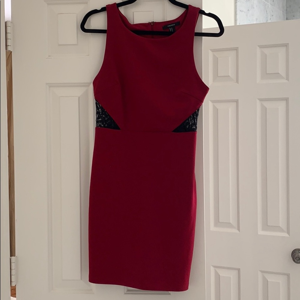 Forever XXI Dress with Lace Cutouts Medium